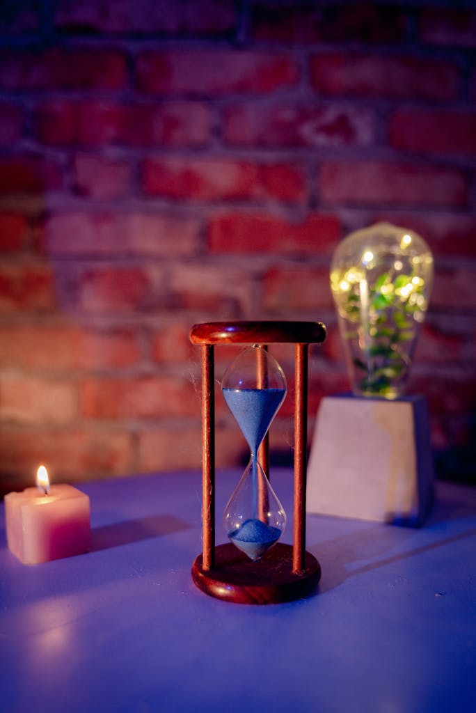 Close-up Photo of Brown Wooden Hour Glass